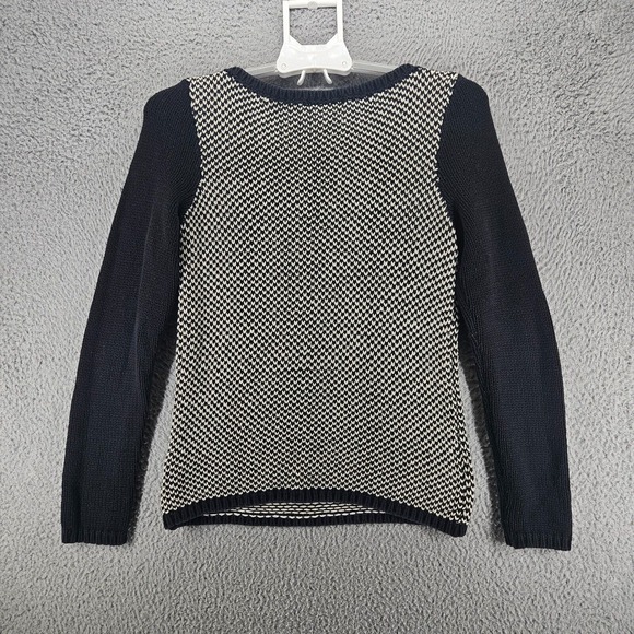 Lauren‎ Ralph Lauren Women's Medium Sweater Black & White Knit Pullover Sz M - Picture 6 of 11